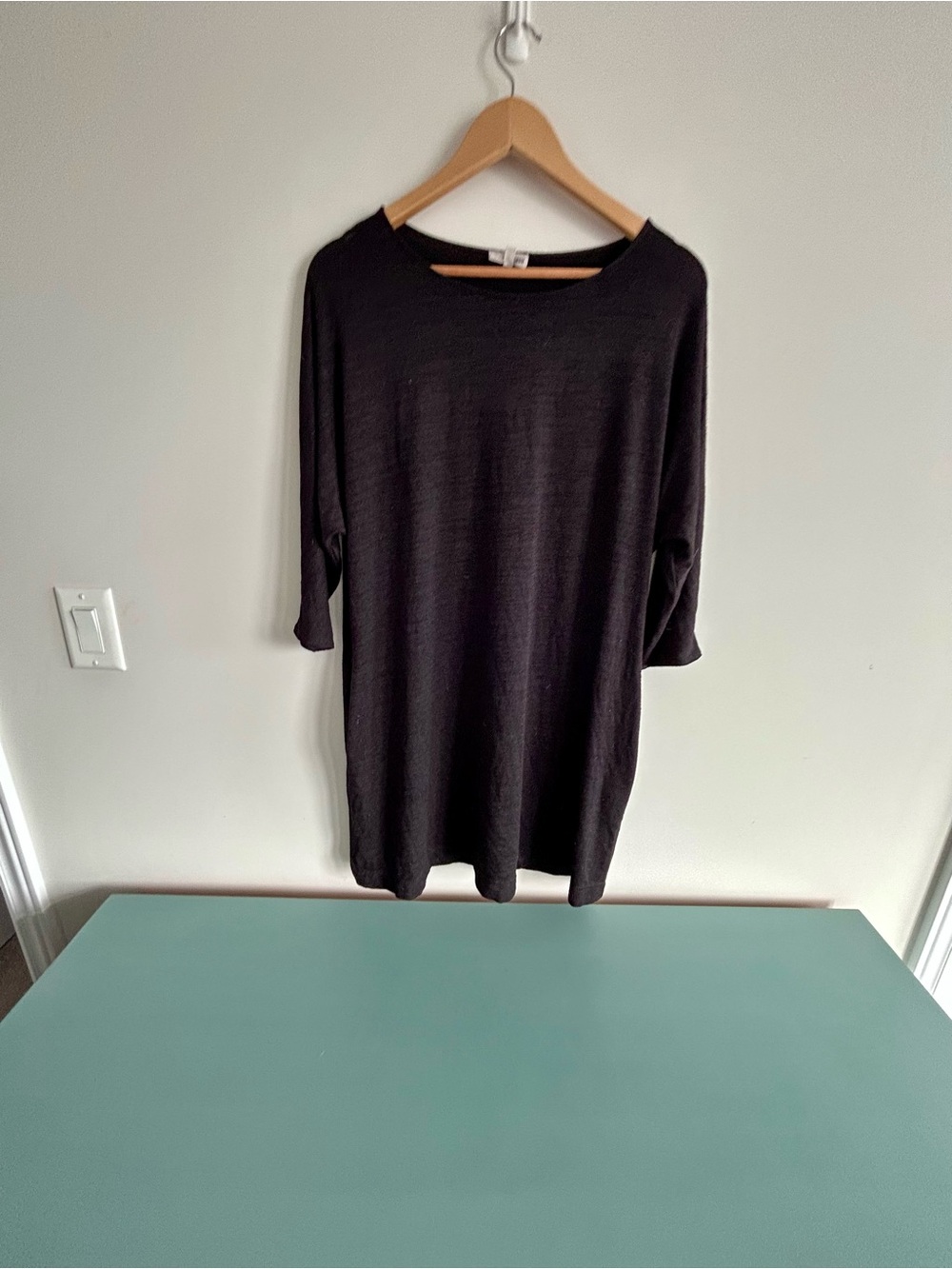 Wilfred Black Long-Sleeve Shift Dress